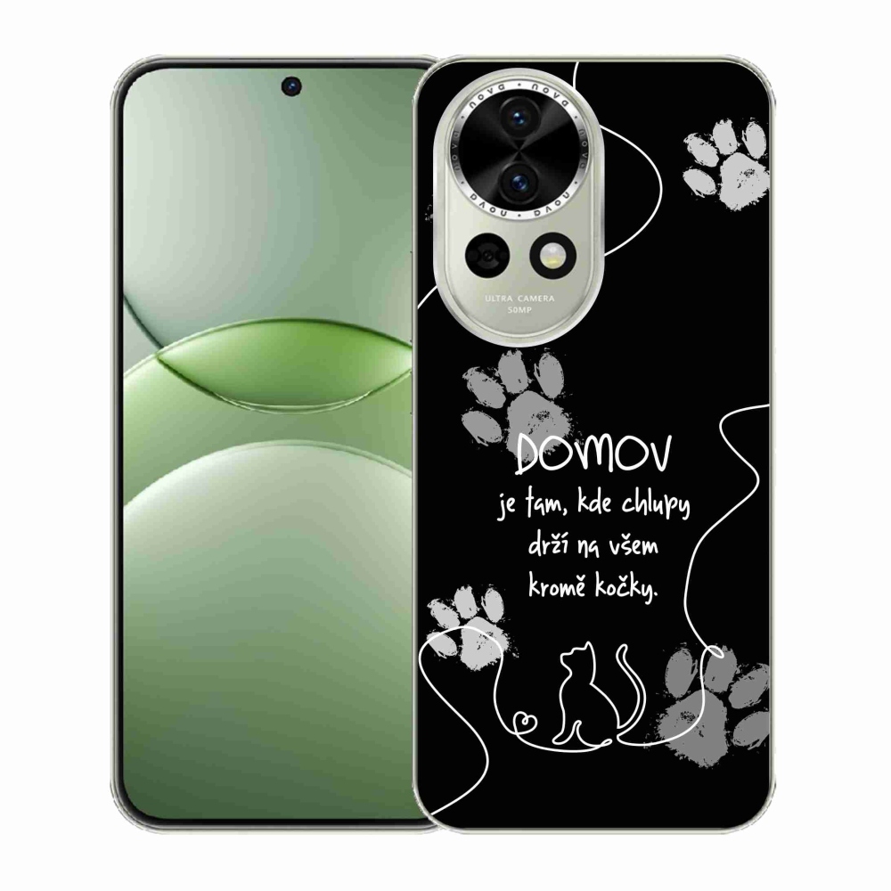 Gélový kryt mmCase na Huawei Nova 13 5G - mačacie motív čierne pozadie