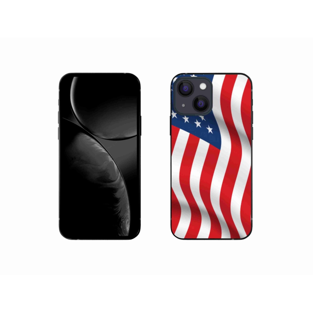 Gélový kryt mmCase na mobil iPhone 13 mini 5.4 - USA vlajka