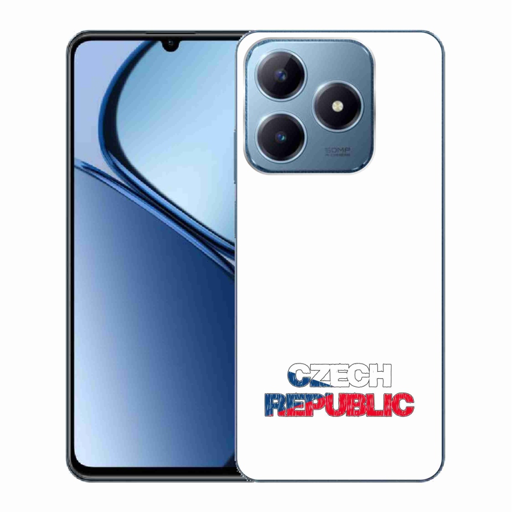 Gélový kryt mmCase na Realme C63 - Czech Republic biele pozadie