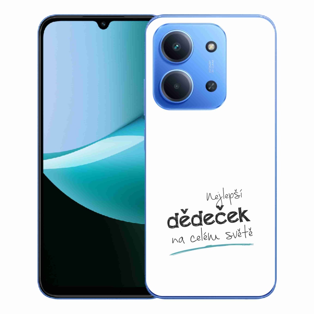 Gélový kryt mmCase na Xiaomi Redmi 15C 4G/5G (173mm) - najlepší dedko 3 biele pozadie