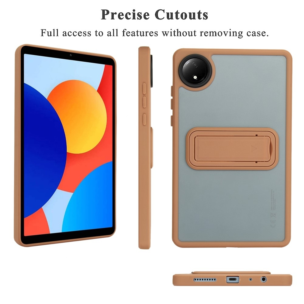 Skiny gélový obal s pevným chrbtom a výklopným stojanom na Xiaomi Redmi Pad SE 8.7 - zlatý