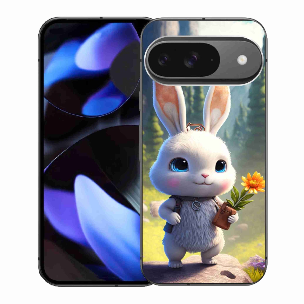 Gélový kryt mmCase na Google Pixel 9/9 Pro - roztomilý zajačik