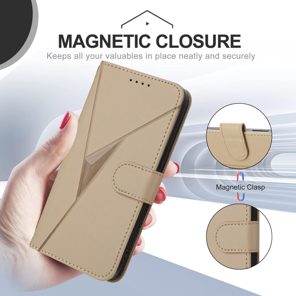 Triangles knižkové puzdro na Honor 400 Lite - zlaté