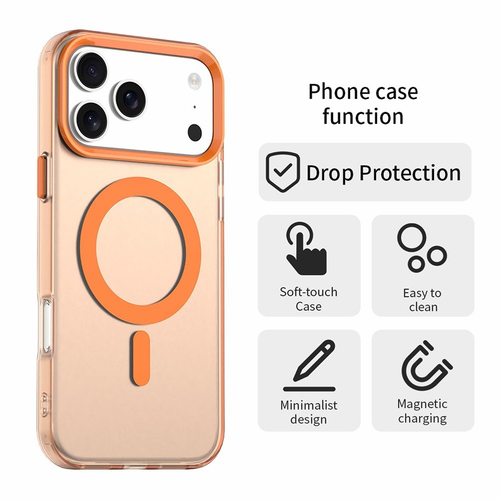 Candy gélový obal s MagSafe na iPhone 17 Pro - oranžový