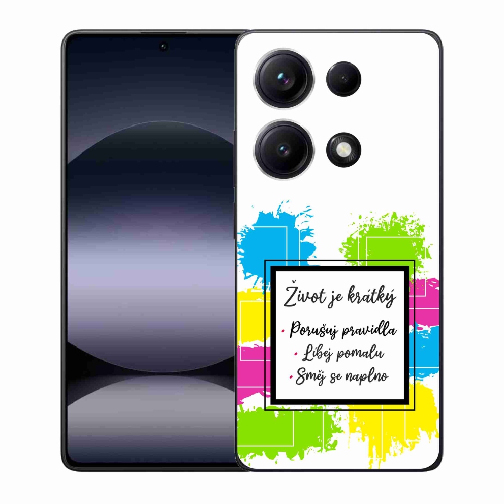 Gélový kryt mmCase na Xiaomi Redmi Note 14S - citát 5 biele pozadie