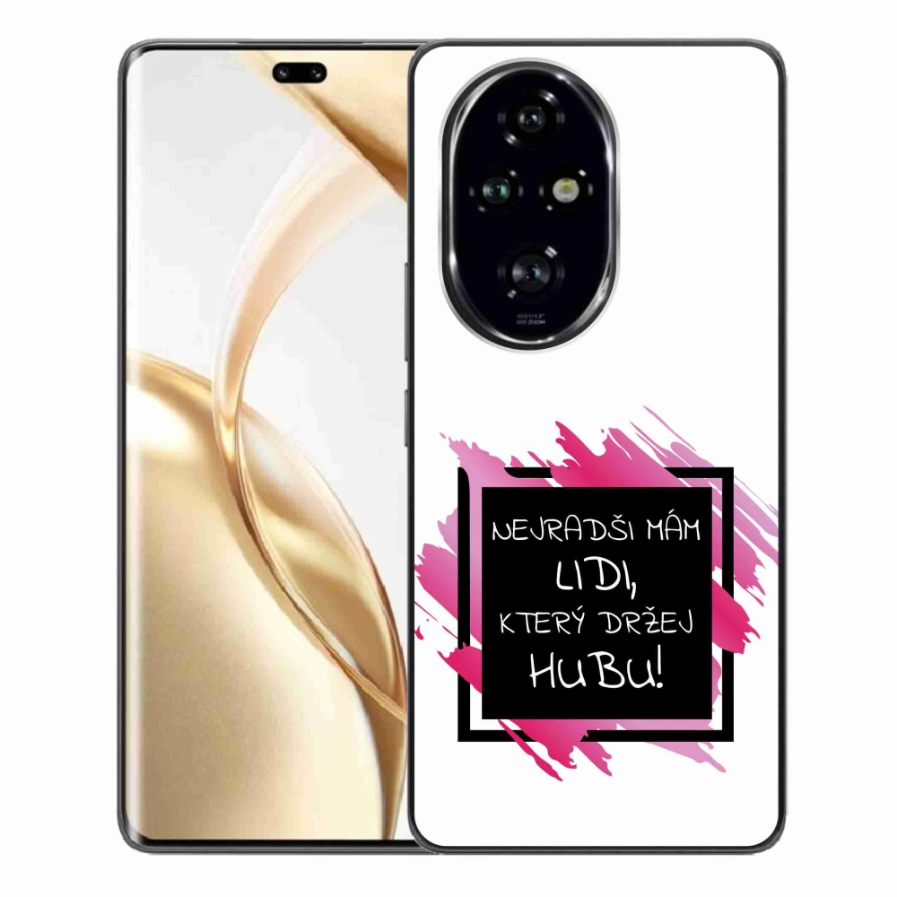 Gélový kryt mmCase na Honor 200 Pro 5G - vtipný text 7 čiernobiele pozadie