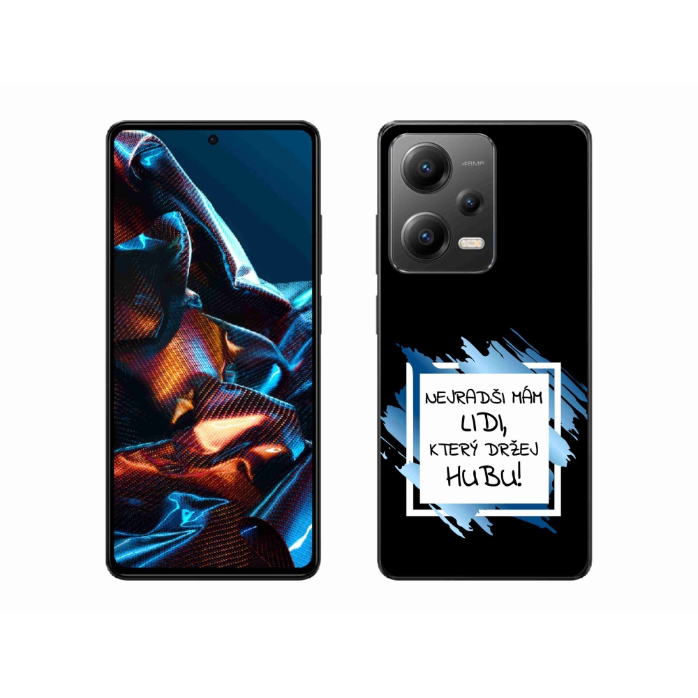 Gélový kryt mmCase na Xiaomi Redmi Note 12 Pro 5G - vtipný text 7 bieločierne pozadie