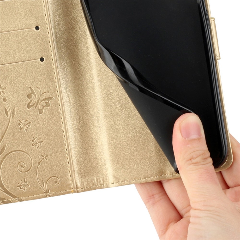 Flowers knižkové púzdro na Motorola Moto G85 5G - zlaté