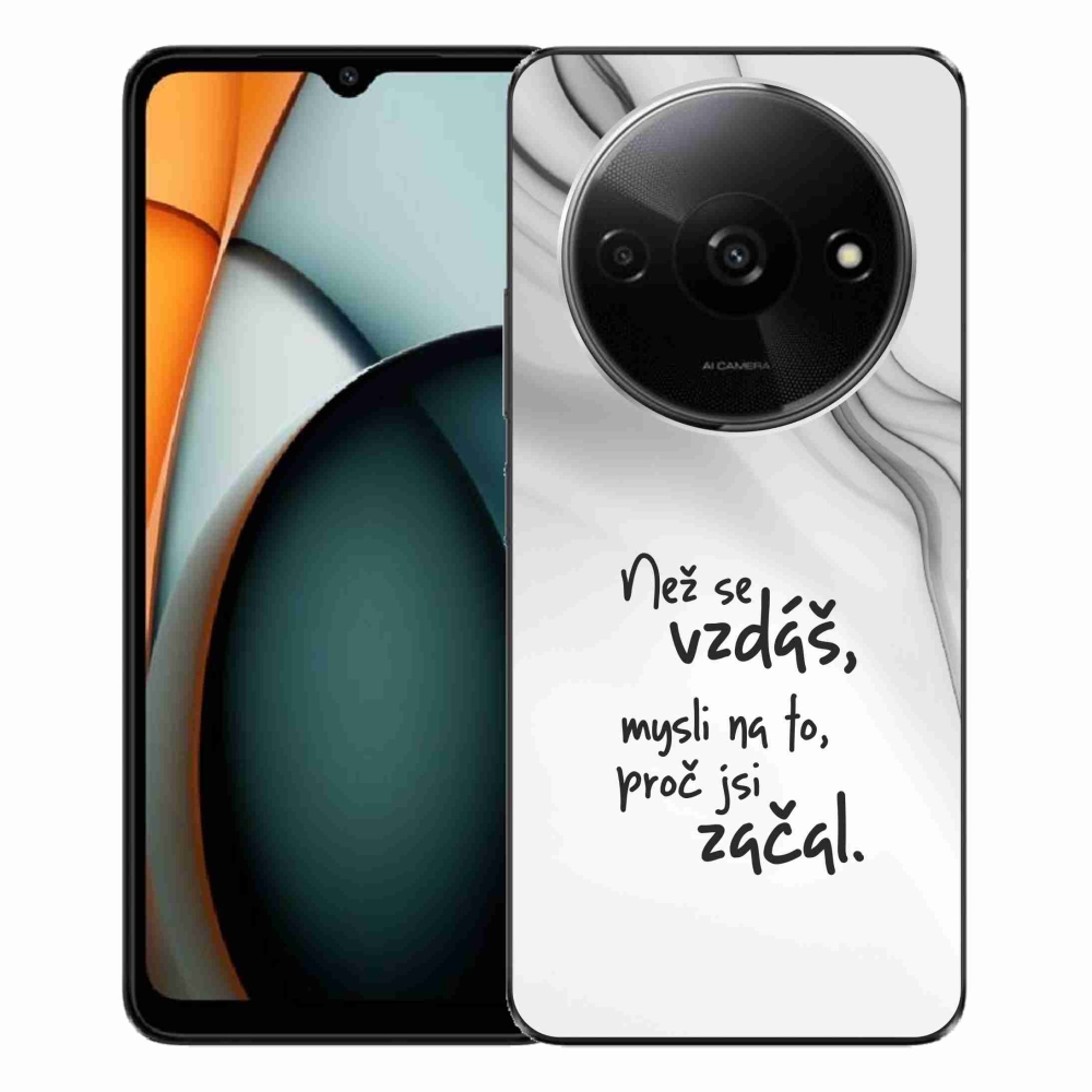 Gélový kryt mmCase na Xiaomi Redmi A3 - citát 2 biele pozadie