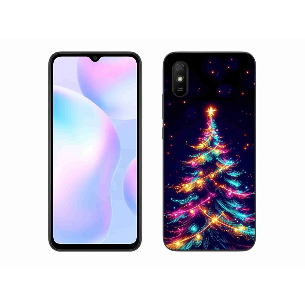 Gélový kryt mmCase na Xiaomi Redmi 9A - neónový vianočný stromček