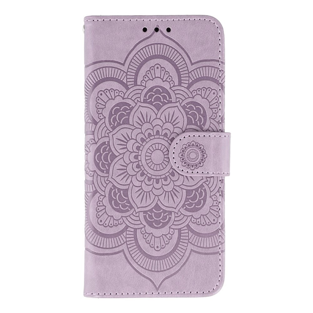 Mandala knižkové púzdro na Xiaomi Redmi 15 5G - fialové