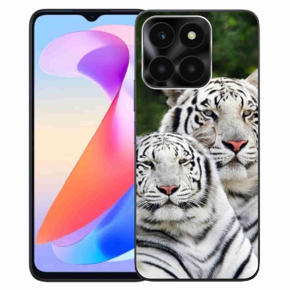 Gélový obal mmCase na Honor X6a - bieli tigre