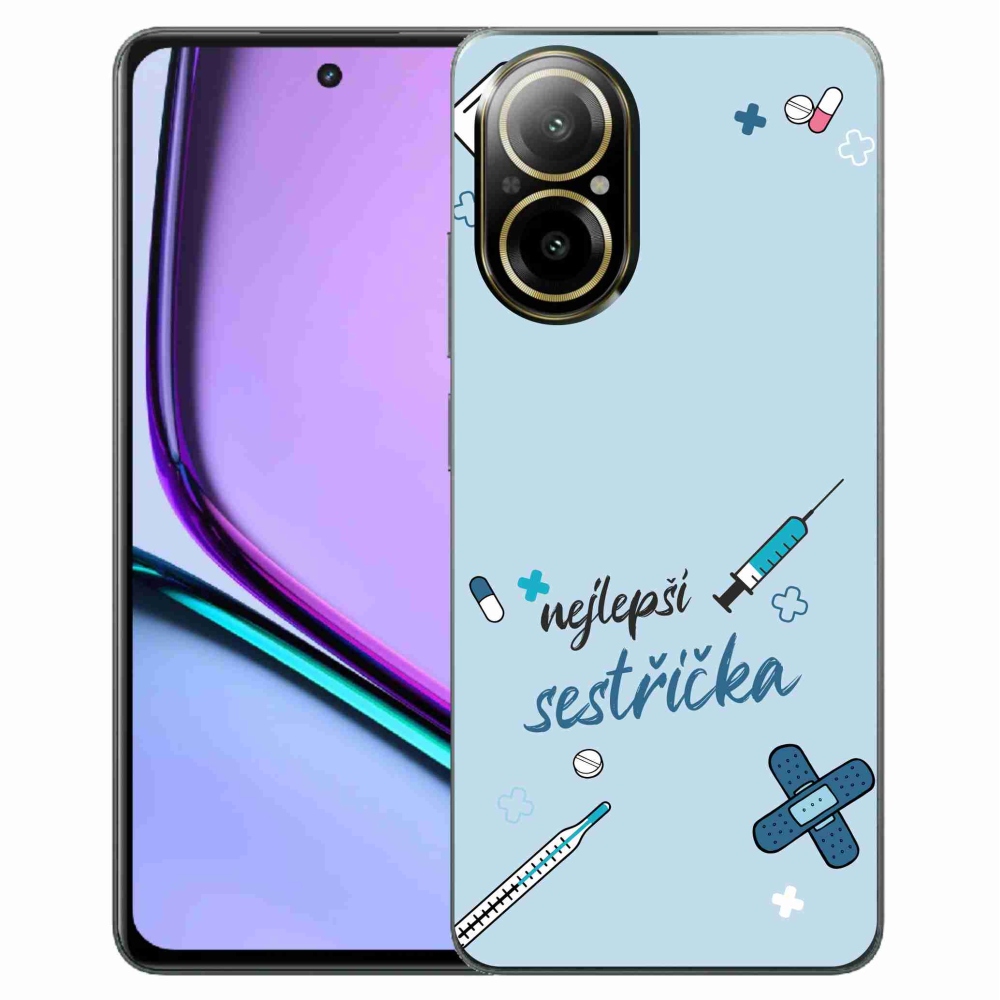 Gélový kryt mmCase na Realme C67 - najlepšia sestrička modré pozadie