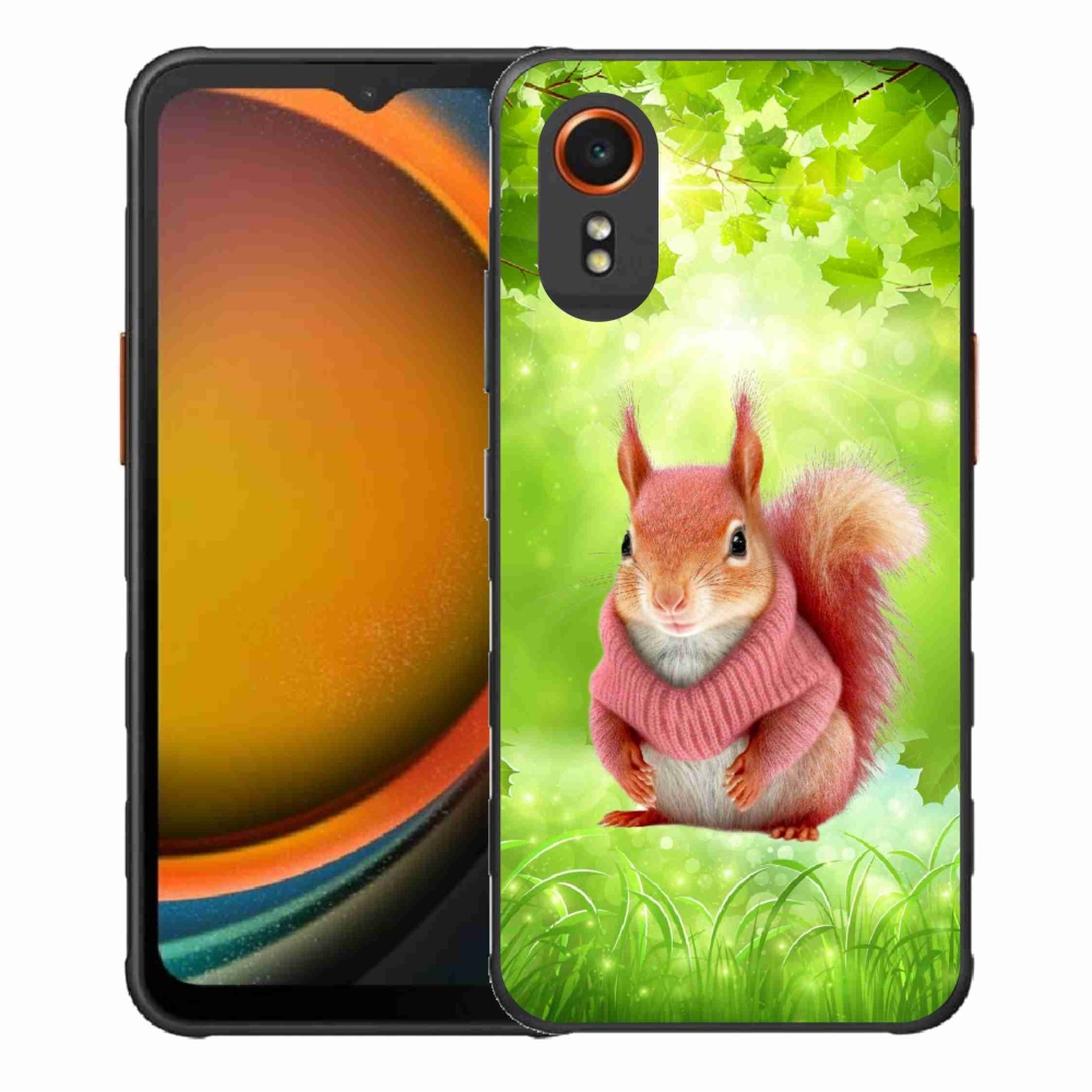 Gélový kryt mmCase na Samsung Galaxy Xcover 7 - veverička vo svetri