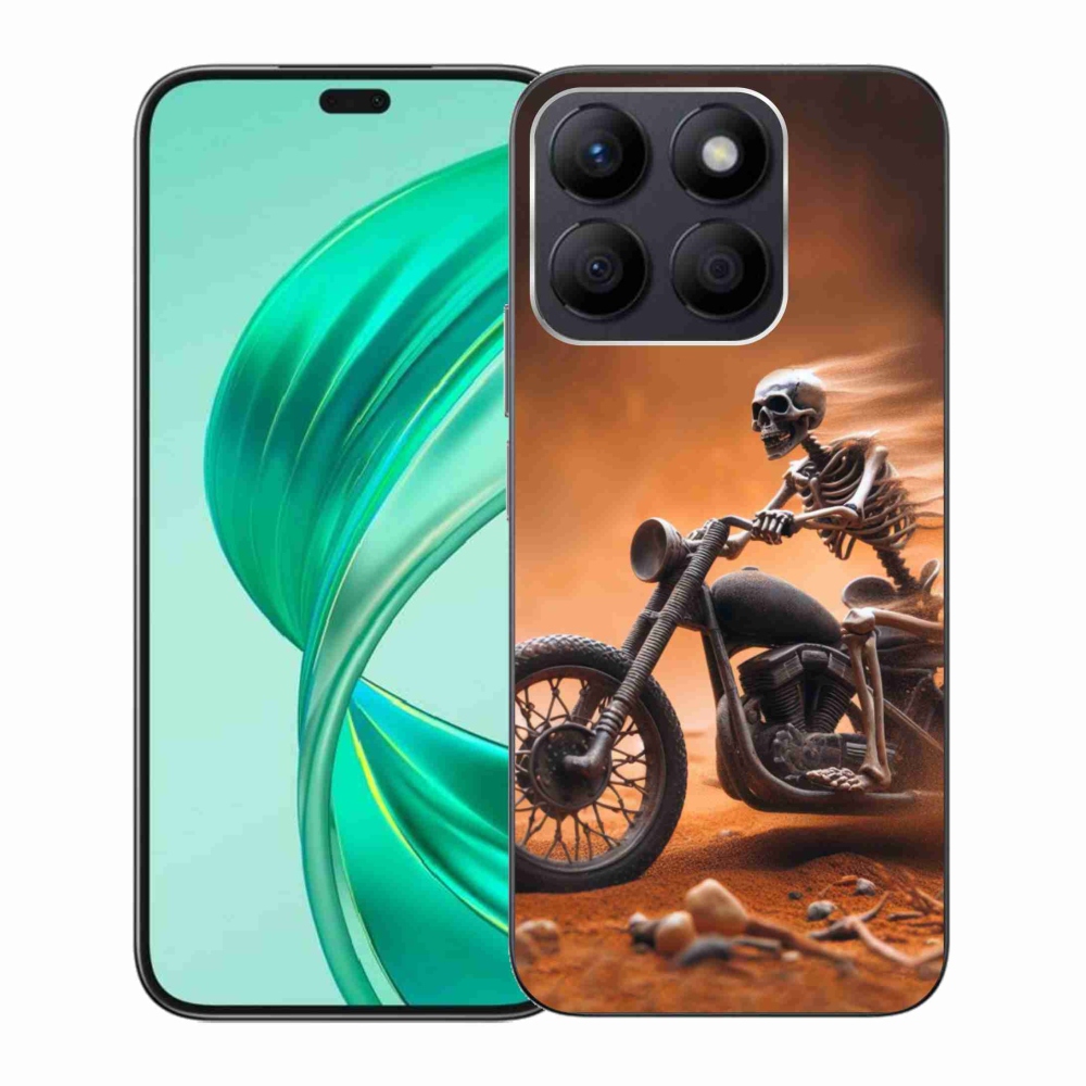 Gélový kryt mmCase na Honor X8b - kostra na motorke