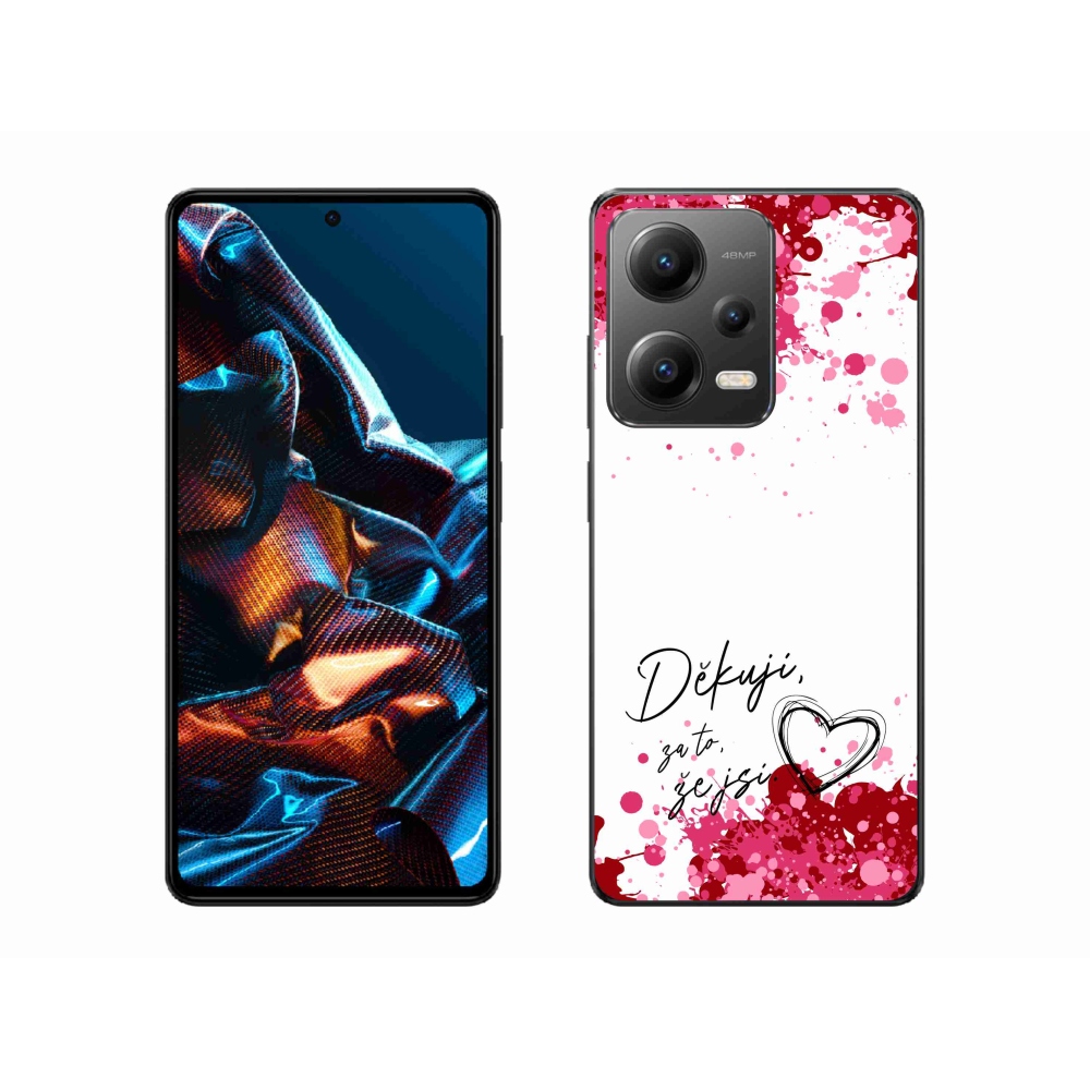 Gélový kryt mmCase na Xiaomi Redmi Note 12 Pro 5G - zamilovaný text 2 biele pozadie