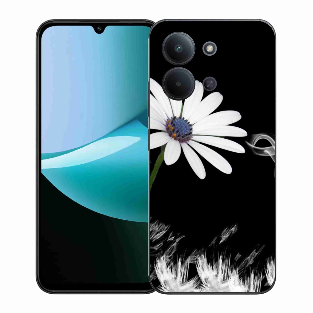 Gélový kryt mmCase na Xiaomi Redmi 15C 4G (171mm)/Poco C85 4G (171mm) - biela kvetina