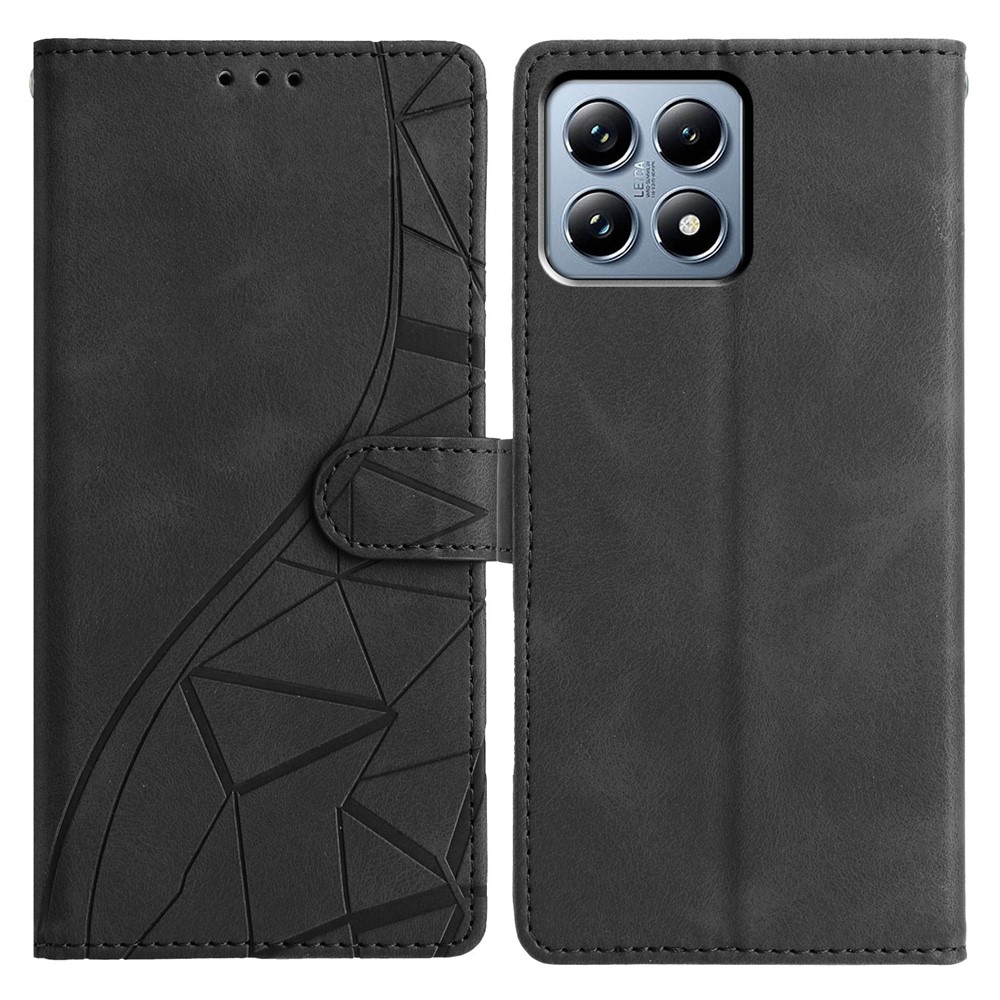 Triangly knižkové púzdro na Xiaomi 15T Pro - čierne