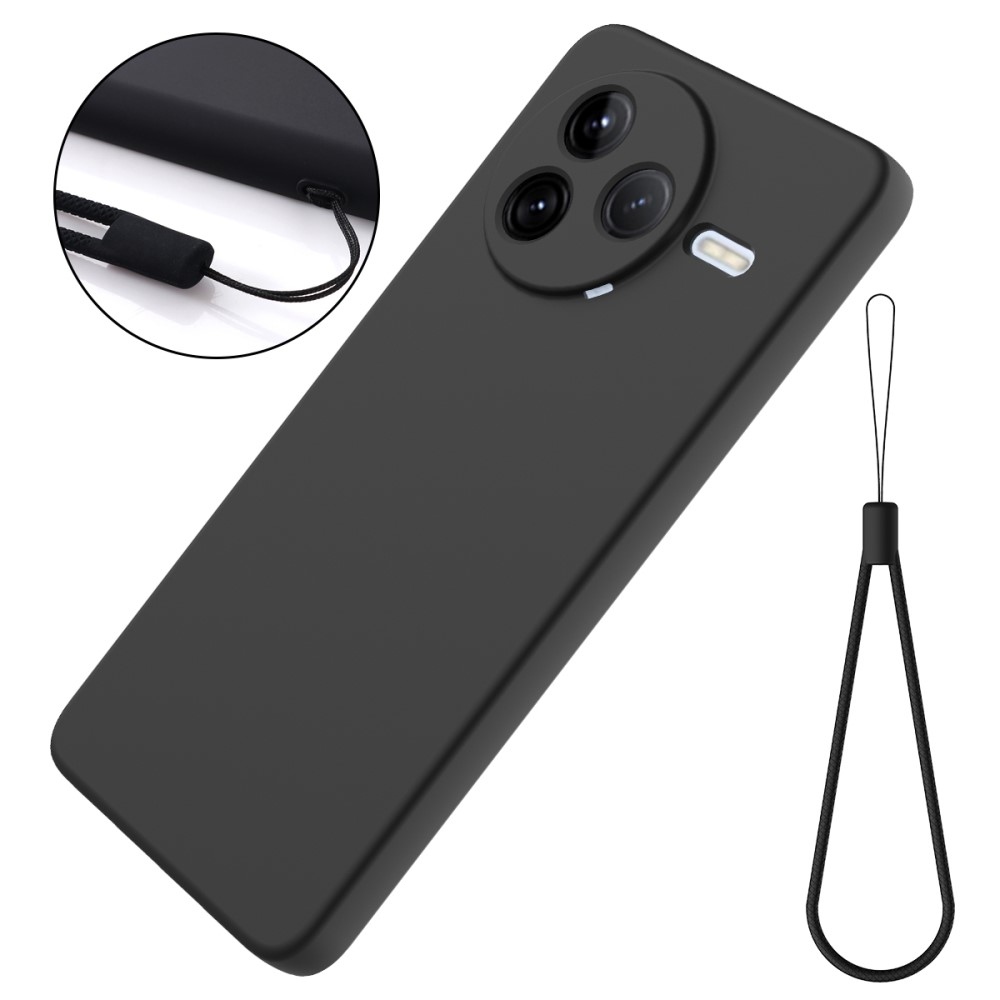 Matný silikónový obal na Xiaomi Poco F7 Pro - čierny