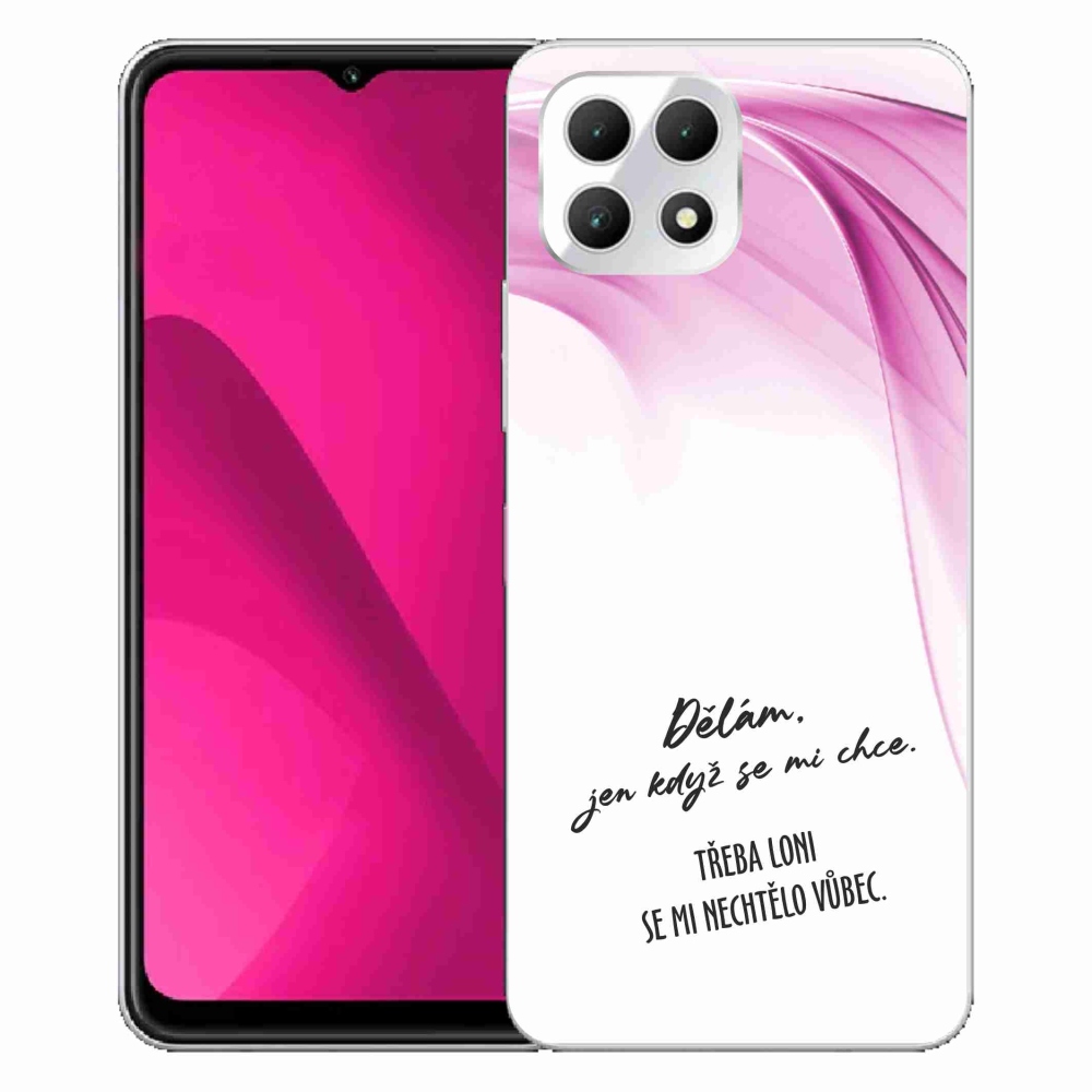 Gélový kryt mmCase na T-Mobile T Phone 2 - vtipný text 12 biele pozadie
