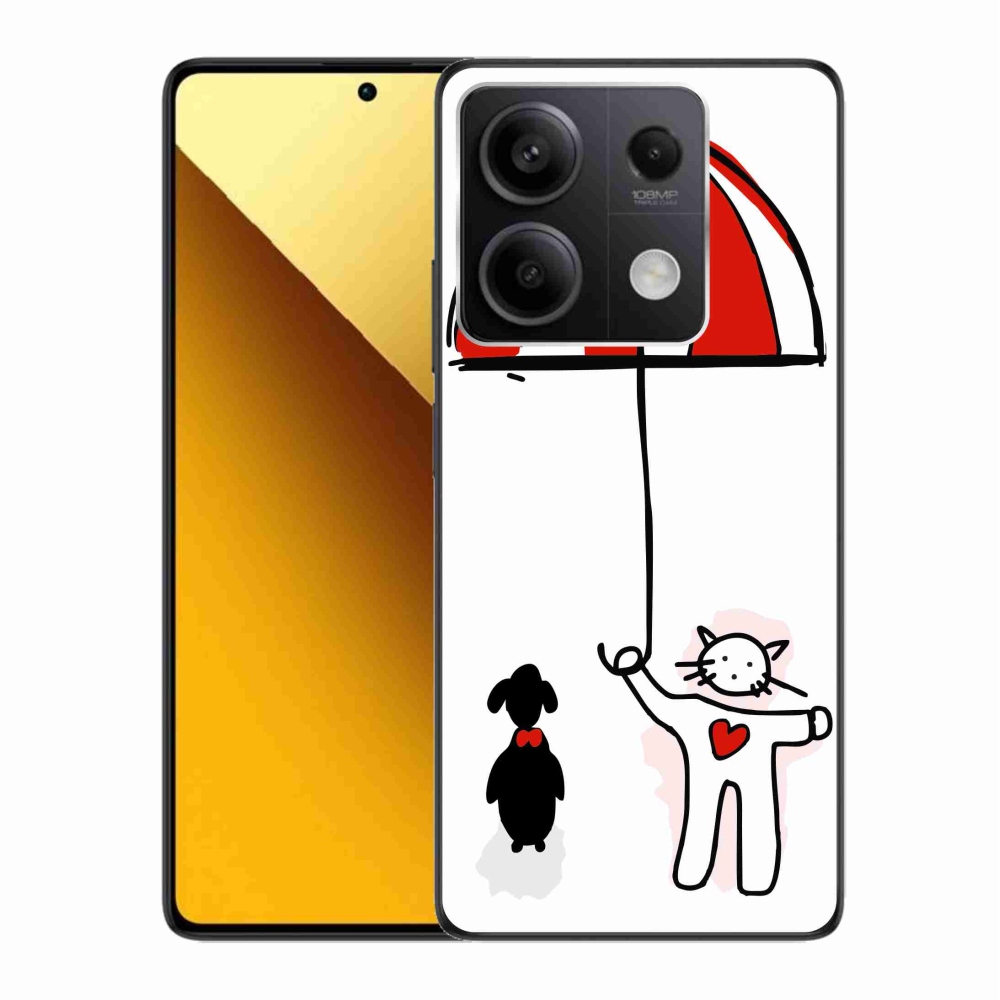 Gélový kryt mmCase na Xiaomi Redmi Note 13 5G - psík a mačička