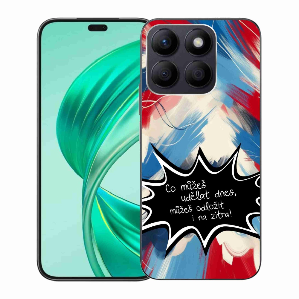 Gélový kryt mmCase na Honor X8b - vtipný text 9 čierne pozadie