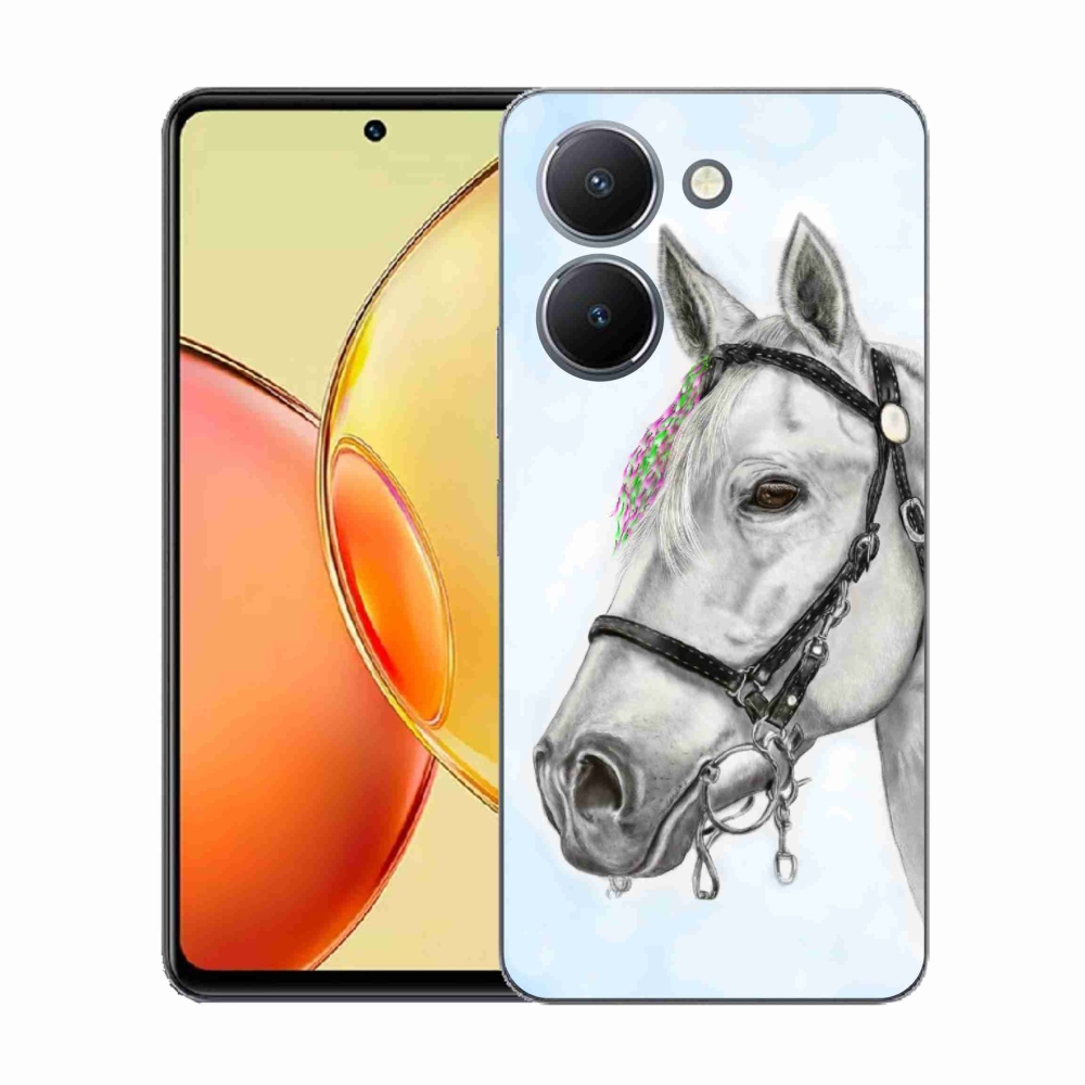 Gélový kryt mmCase na Vivo Y36 - biely kôň 1