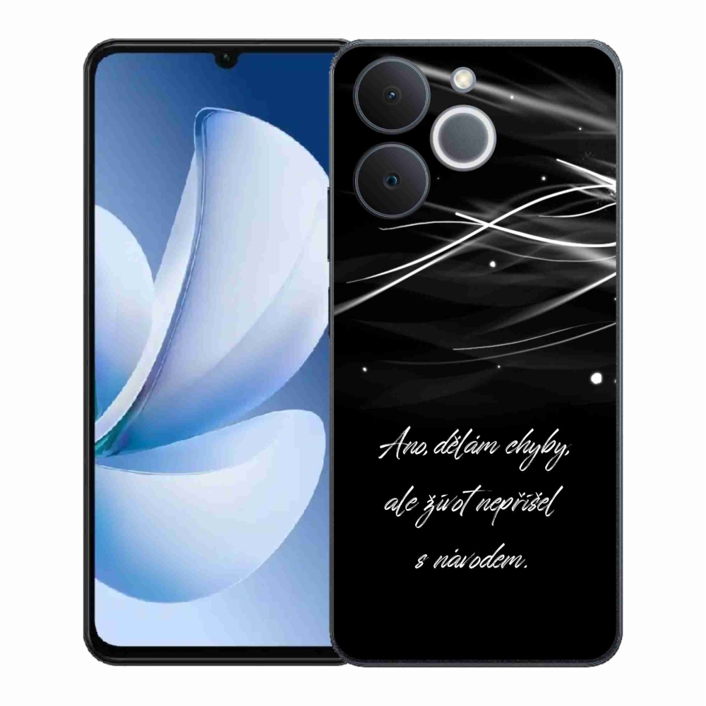 Gélový kryt mmCase na Realme Note 70T - citát čierne pozadie