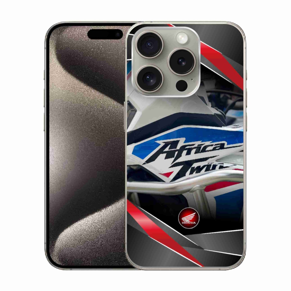 Gélový kryt mmCase na iPhone 15 Pro - motorka honda