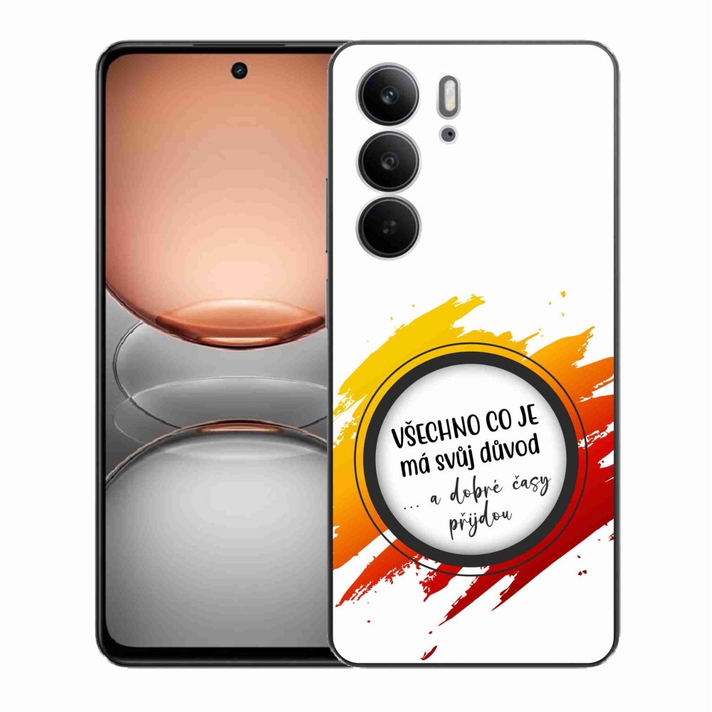 Gélový kryt mmCase na Realme C75 - citát 3 biele pozadie
