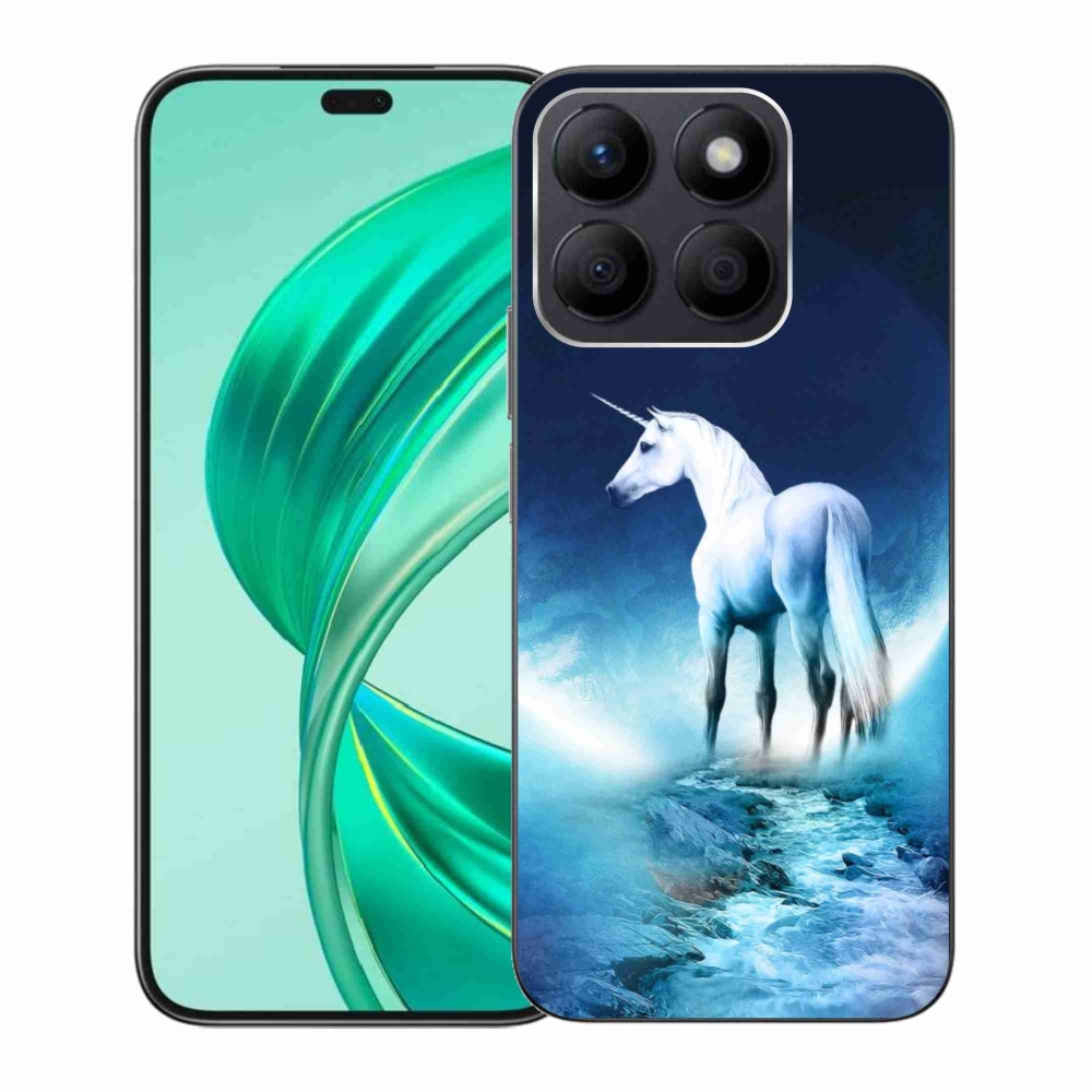 Gélový kryt mmCase na Honor X8b - biely jednorožec