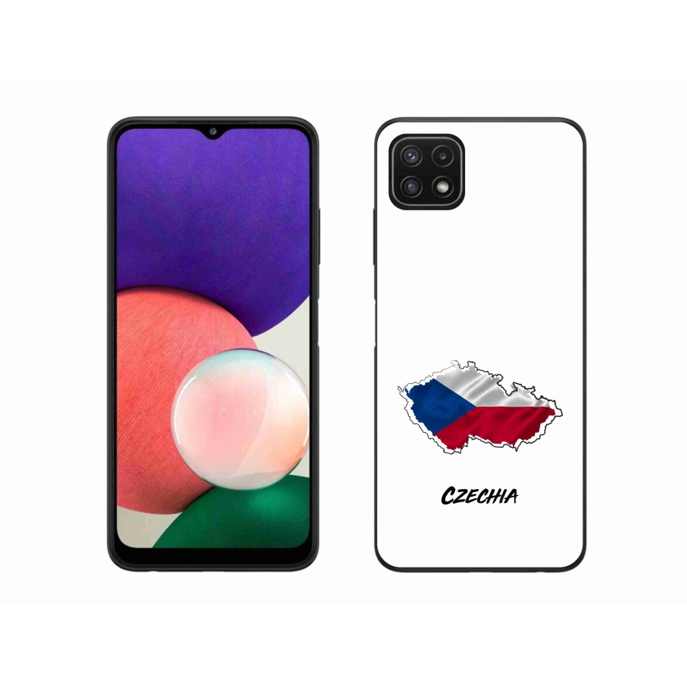 Gélový kryt mmCase na Samsung Galaxy A22 5G - Czechia biele pozadie