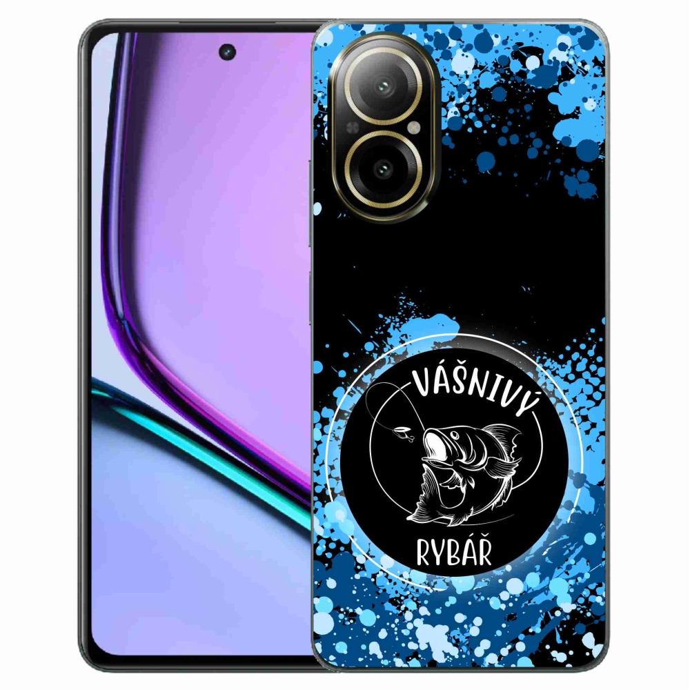 Gélový kryt mmCase na Realme C67 - vášnivý rybár čierne pozadie