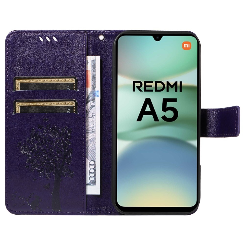 Trees knižkové puzdro na Xiaomi Redmi A5 (173.45x79.35x8.45mm) - tmavofialové