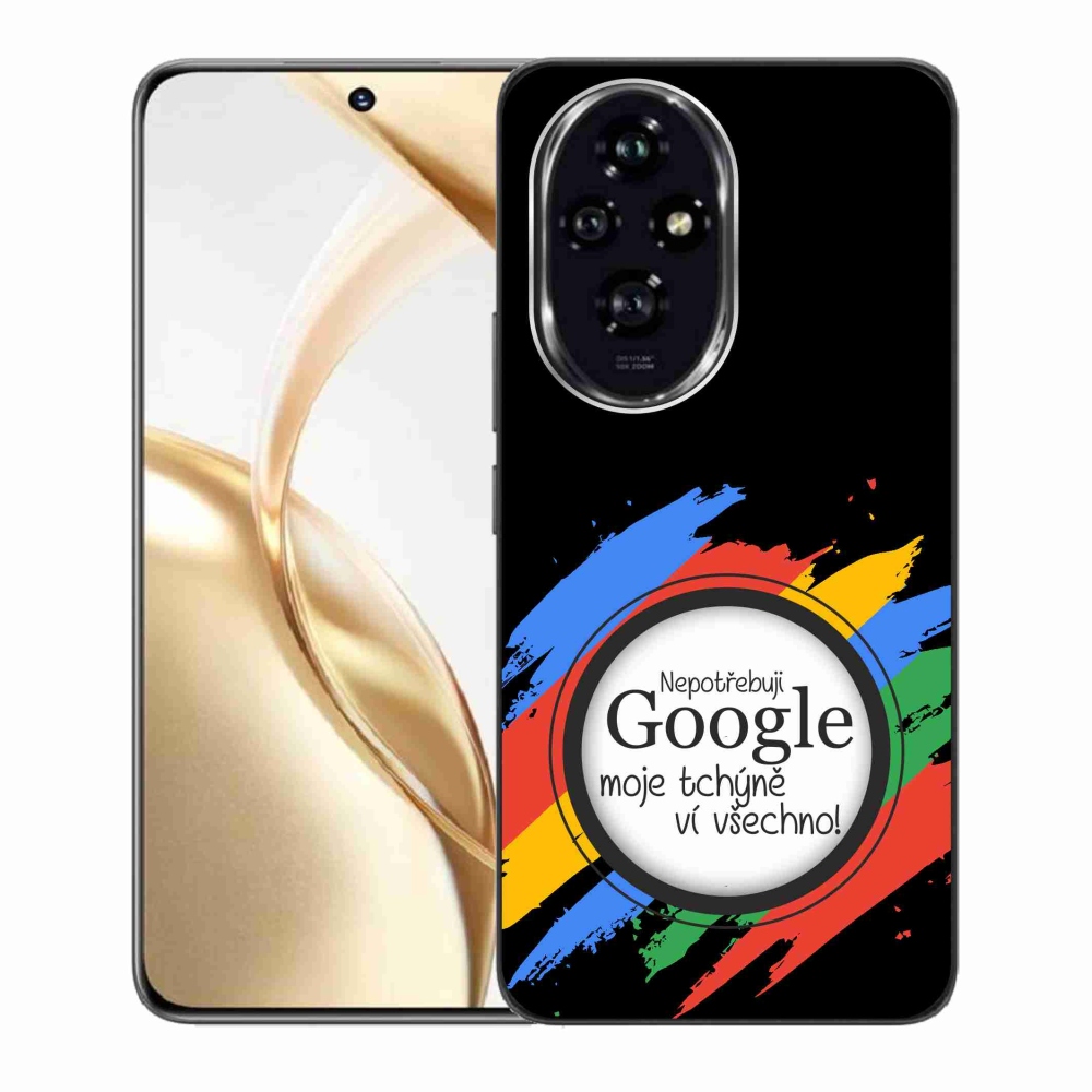Gélový kryt mmCase na Honor 200 5G - svokra vie všetko čierne pozadie