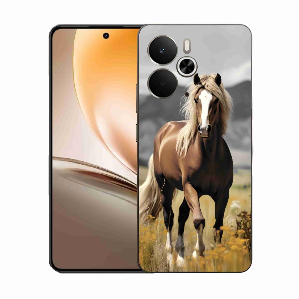 Gélový kryt mmCase na Realme 14 5G - hnedý kôň 1