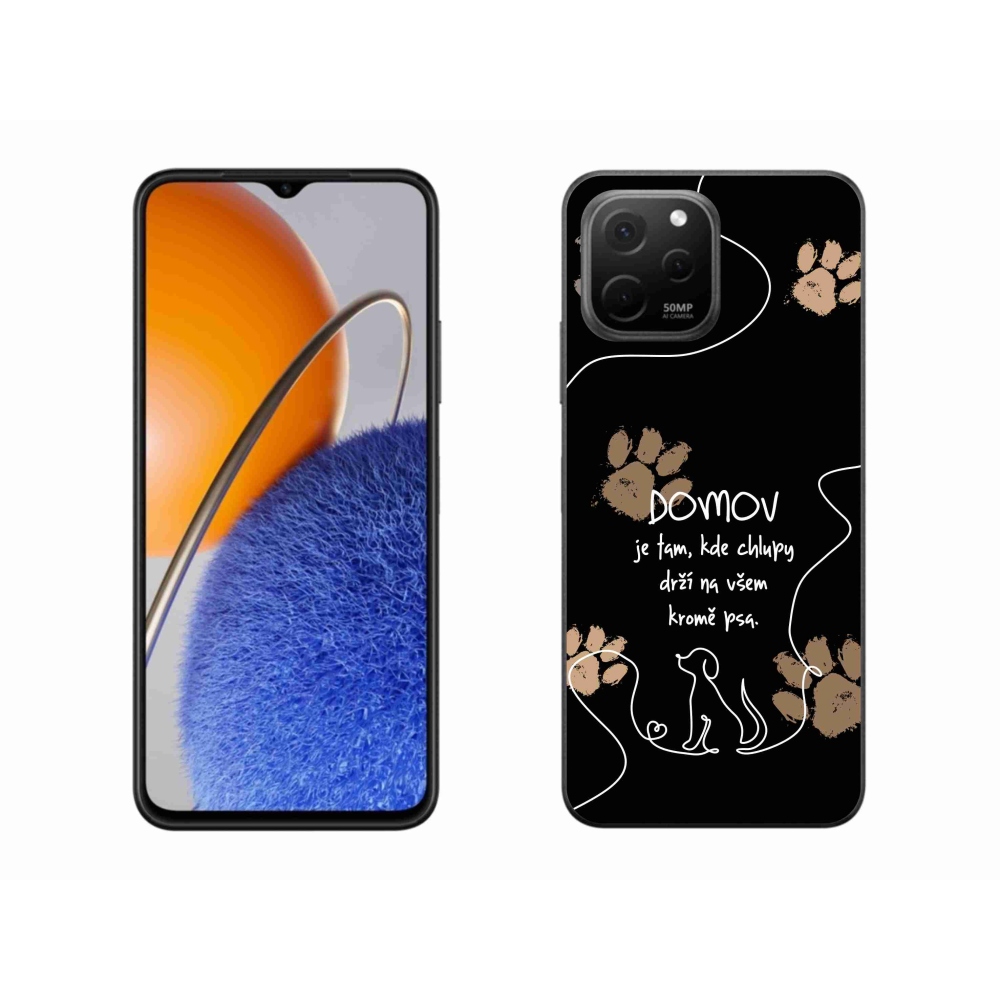 Gélový kryt mmCase na Huawei Nova Y61 - psí motív čierne pozadie