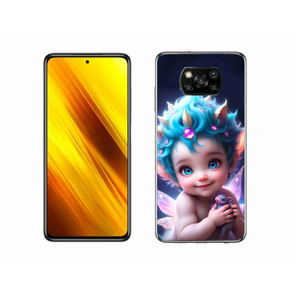 Gélový kryt mmCase na Xiaomi Poco X3 - dieťa s motýlími krídlami