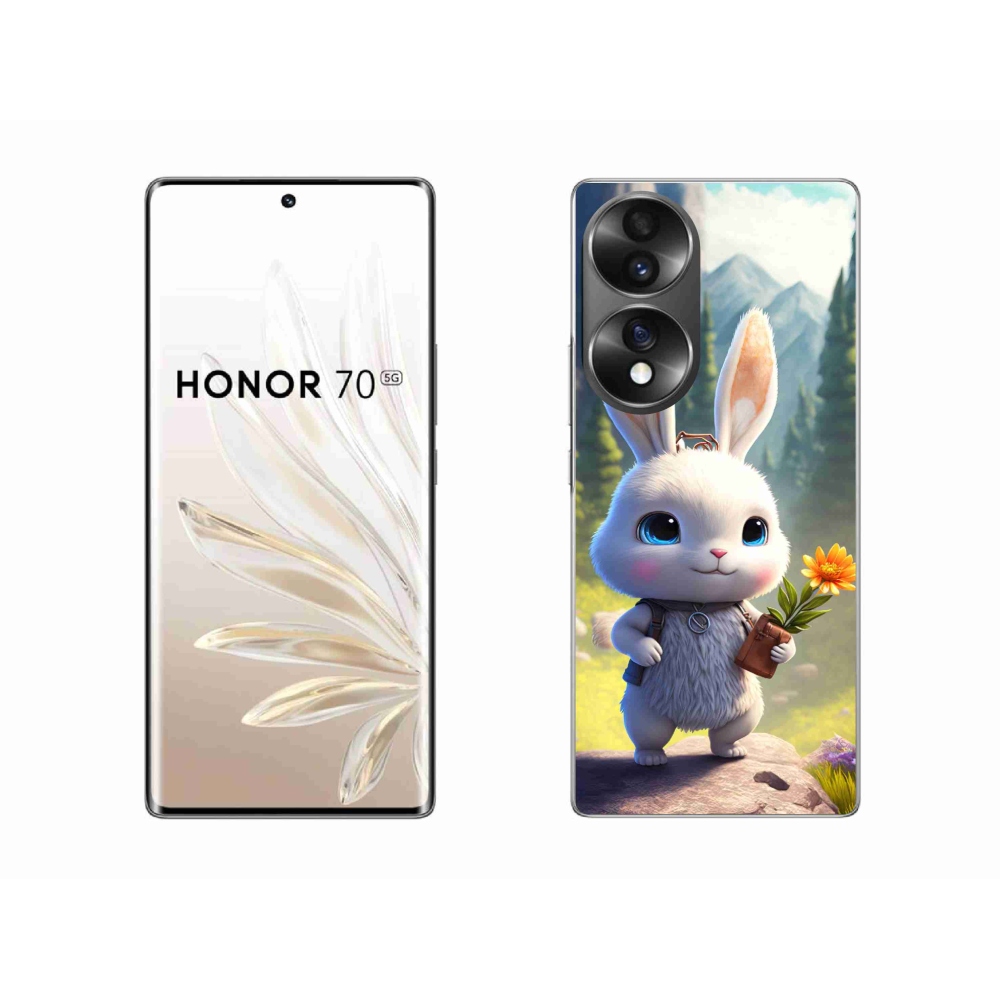 Gélový kryt mmCase na Honor 70 - roztomilý zajačik