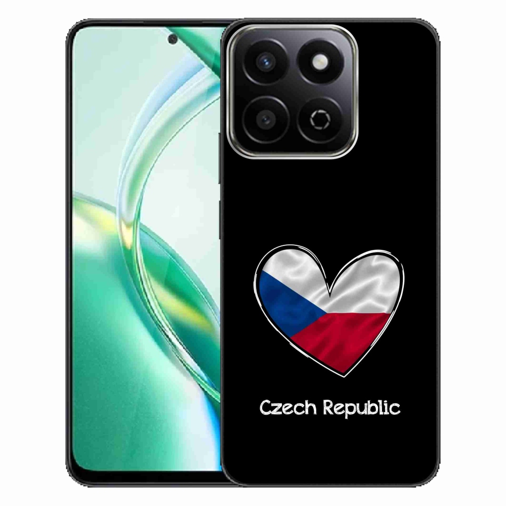 Gélový kryt mmCase na Honor 200 Smart 5G - vlajka srdca čierne pozadie