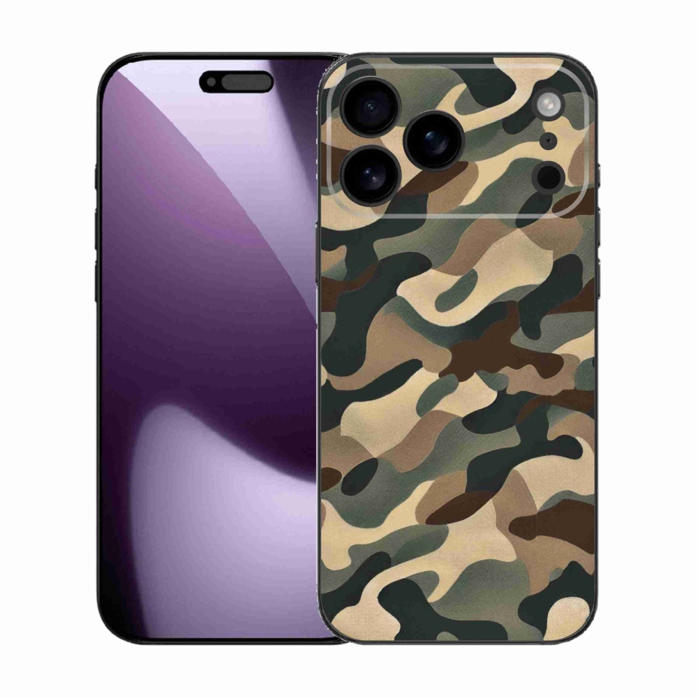 Gélový kryt mmCase na iPhone 17 Pro Max - maskáčový vzor 11