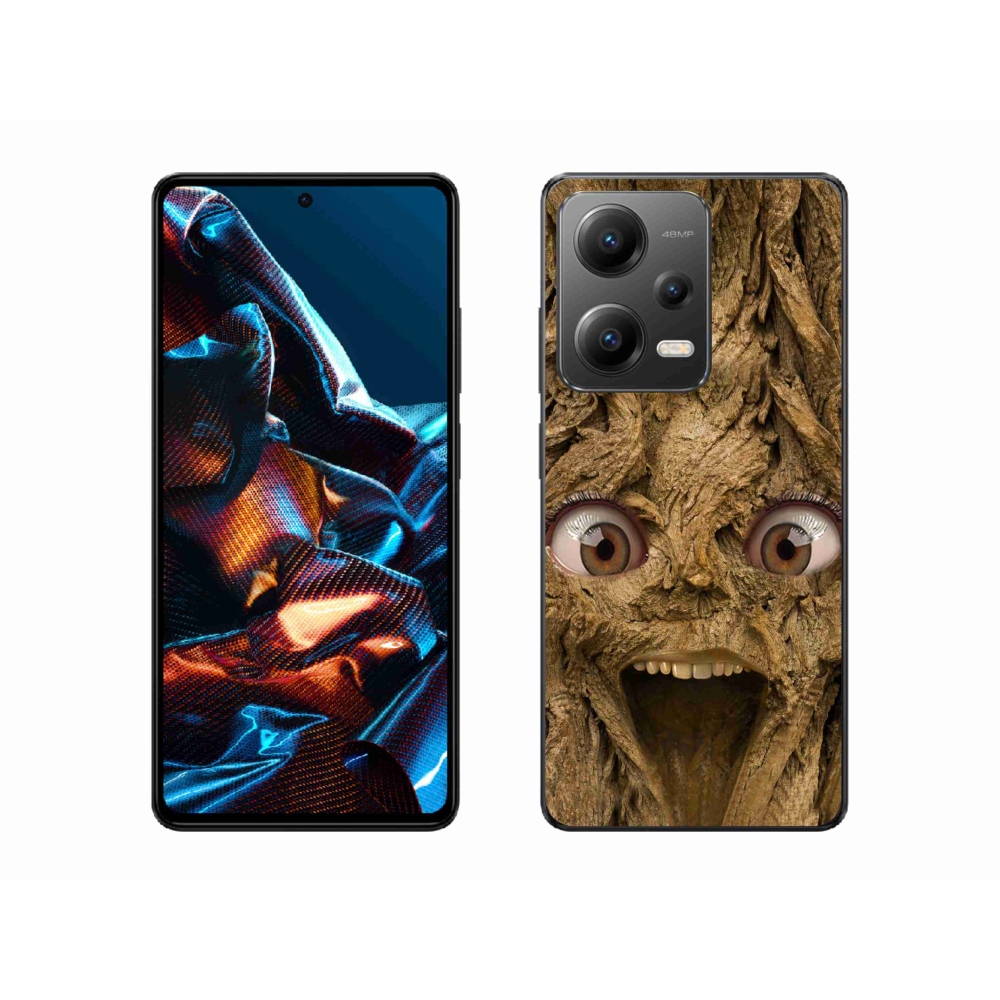 Gélový kryt mmCase na mobil Xiaomi Redmi Note 12 Pro 5G - veselý strom s očami