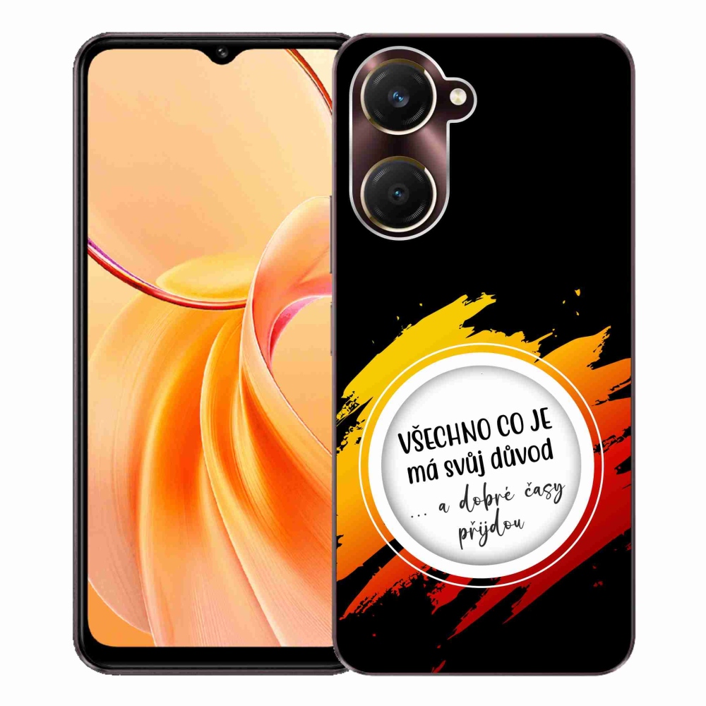 Gélový kryt mmCase na Vivo Y28s 5G - citát 3 čierne pozadie