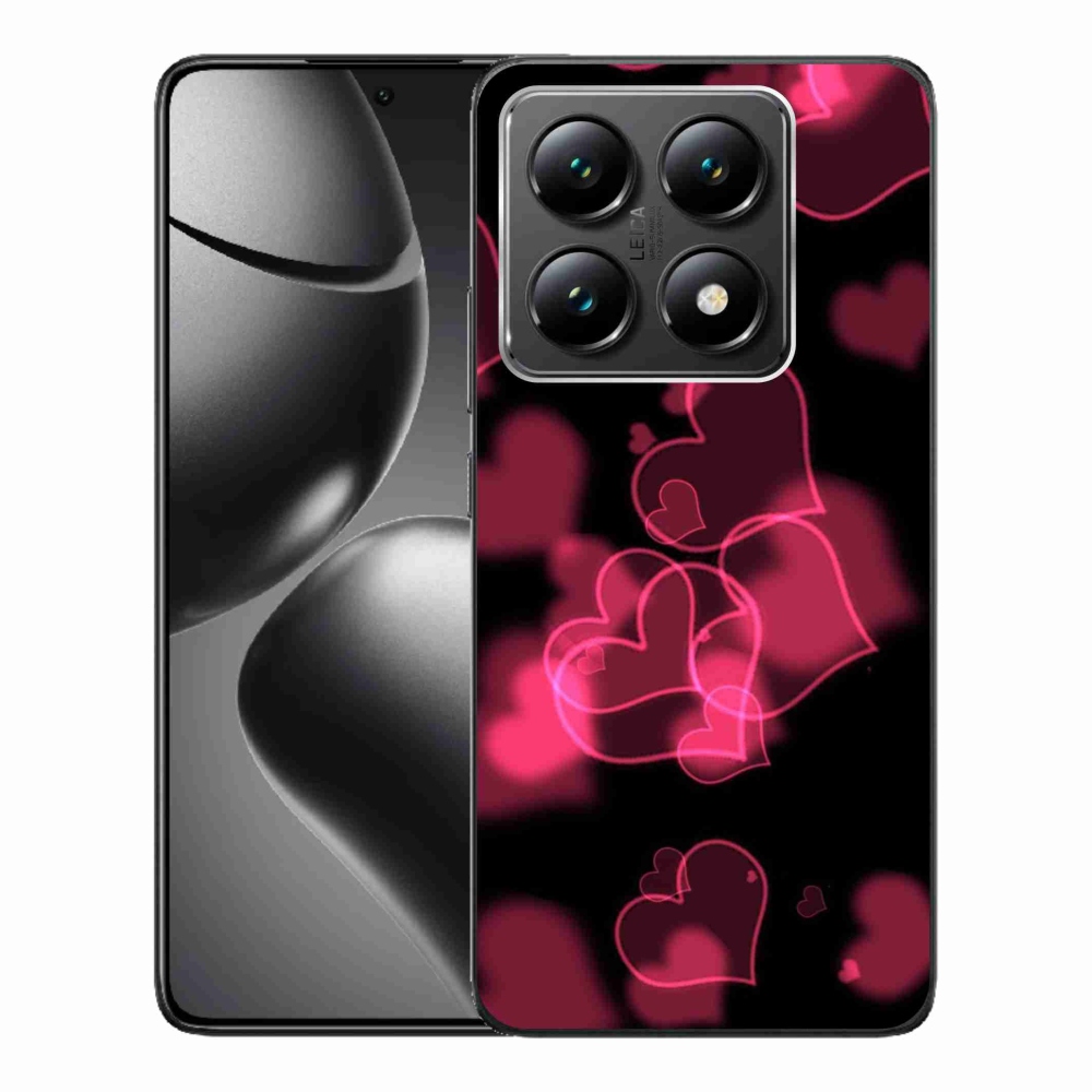Gélový kryt mmCase na Xiaomi 14T - červená srdiečka