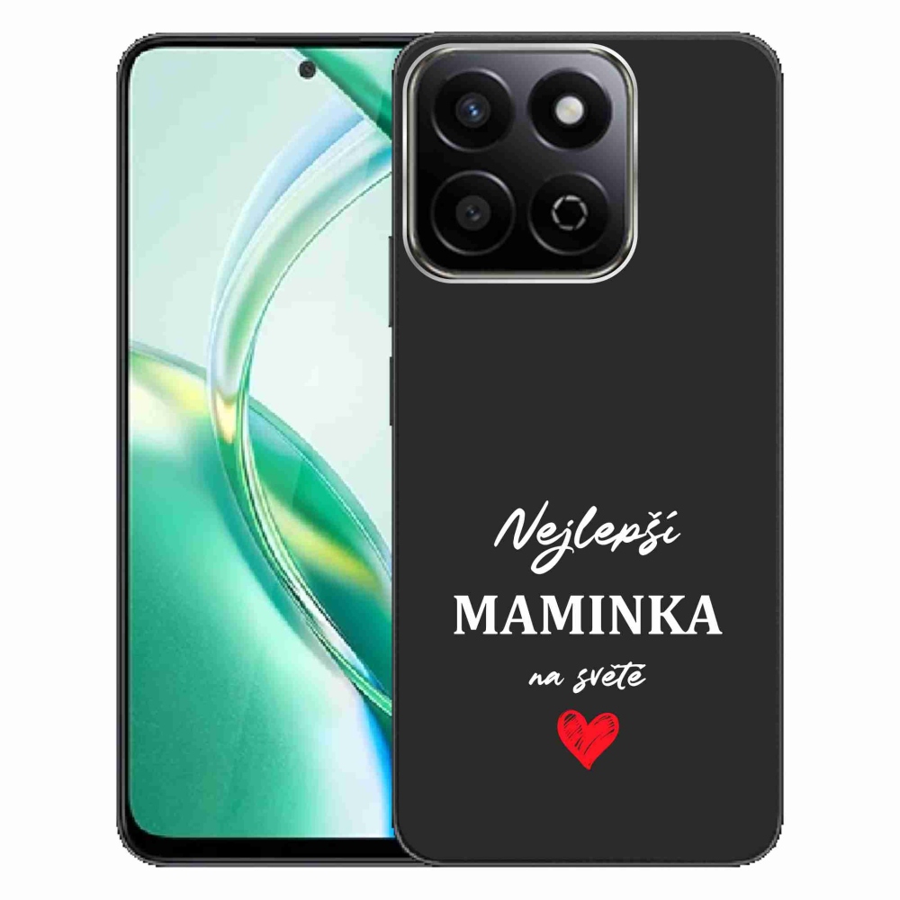 Gélový kryt mmCase na Honor 200 Smart 5G - najlepšia mamička 1 čierne pozadie