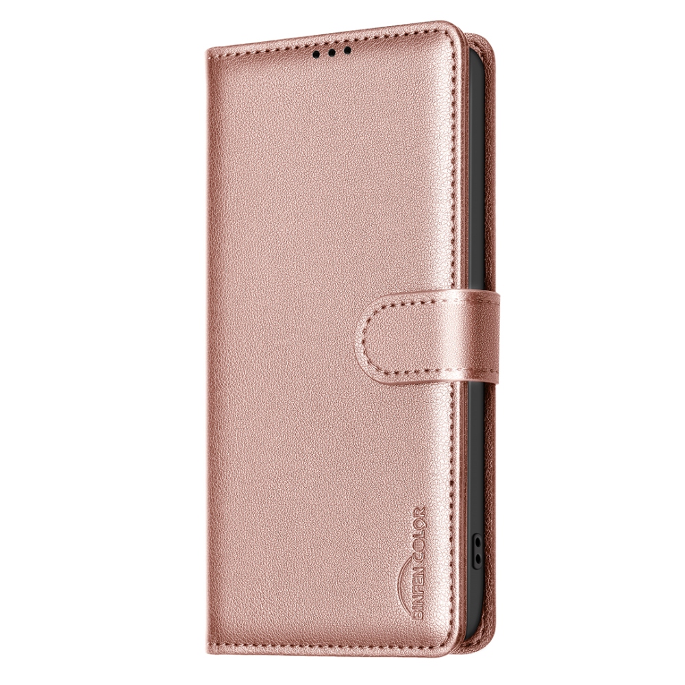 BINFEN knižkové púzdro na iPhone 17 Pro - ružovozlaté