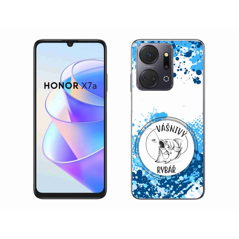 Gélový kryt mmCase na Honor X7a - vášnivý rybár biele pozadie