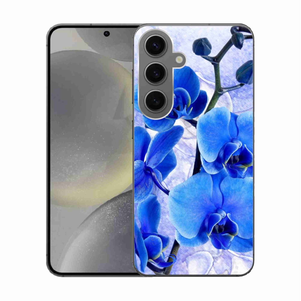 Gélový kryt mmCase na Samsung Galaxy S24 - modré kvety