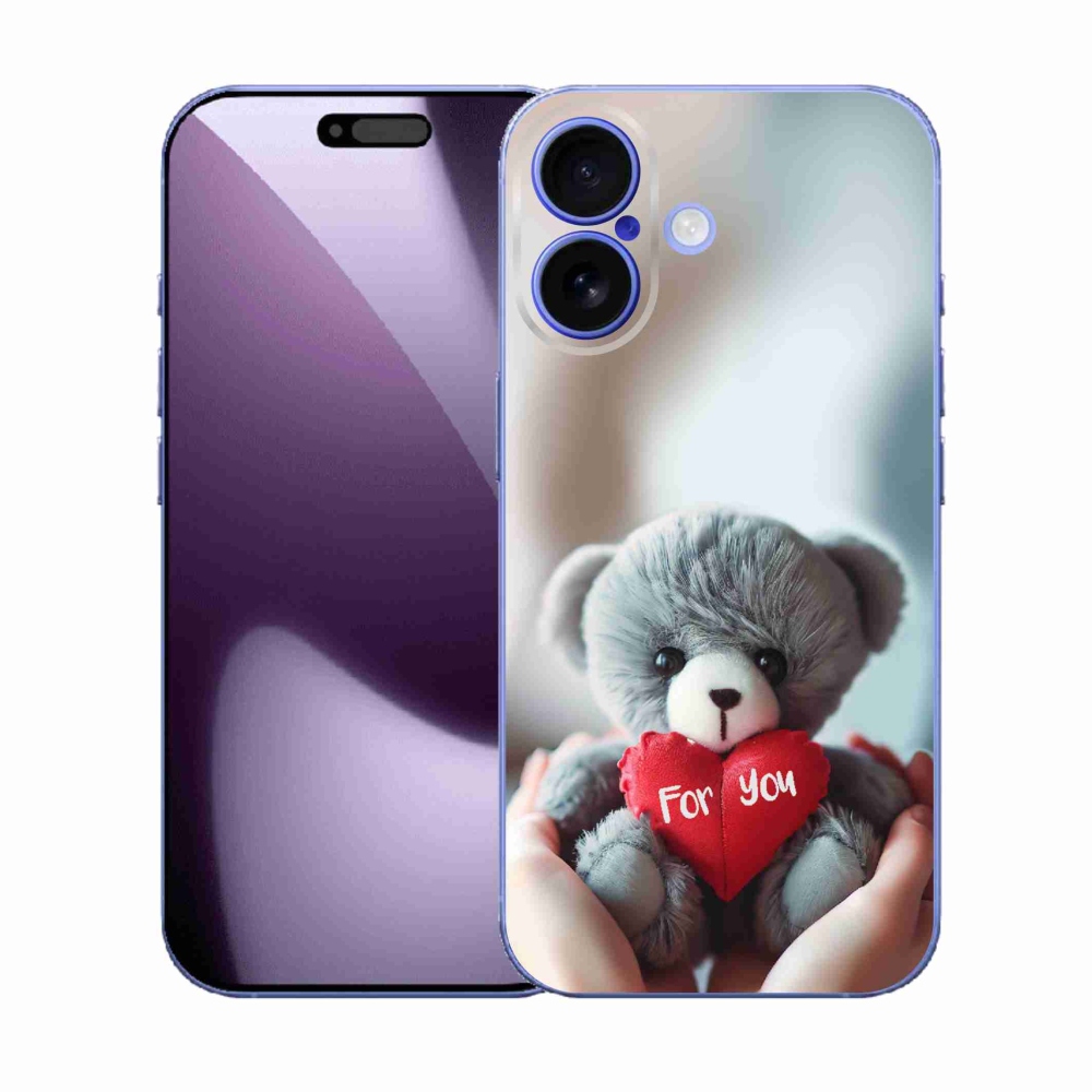 Gélový kryt mmCase na iPhone 17 - medvedík pre zamilovaných