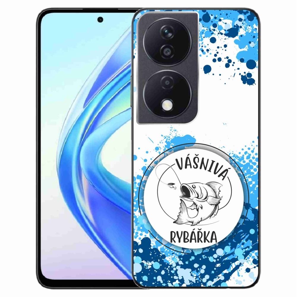 Gélový kryt mmCase na Honor X7b/Honor 90 Smart - vášnivá rybárka biele pozadie